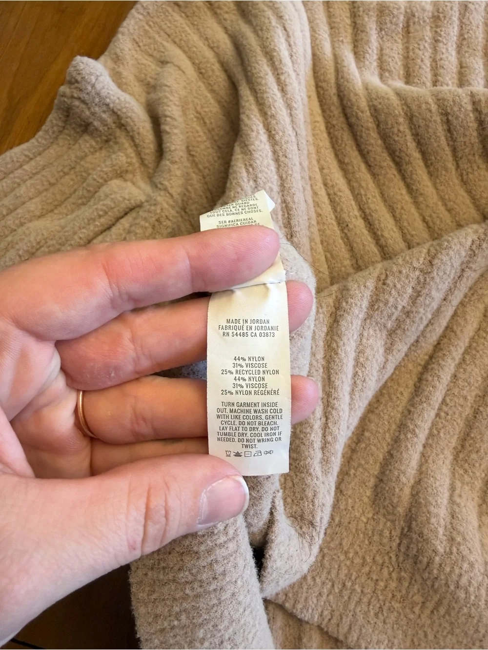Cream Aerie Oversized Ribbed Sweater - XS